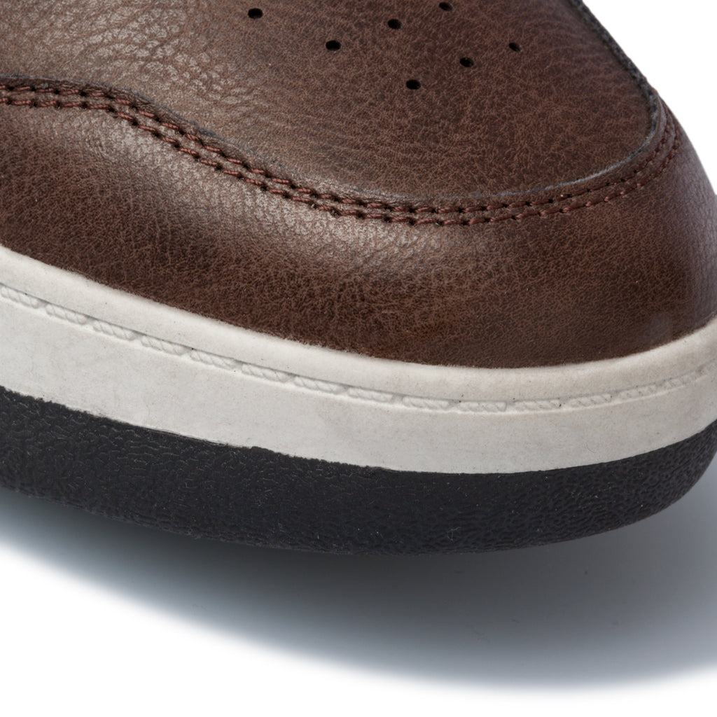 Sneakers alte marroni con colletto a contrasto Patrick