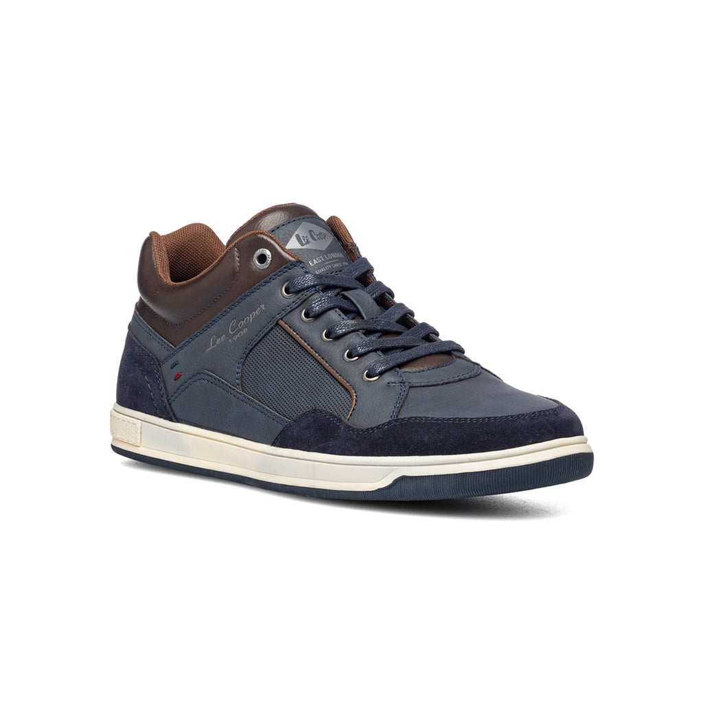 Sneakers blu navy con dettagli marroni Lee Cooper