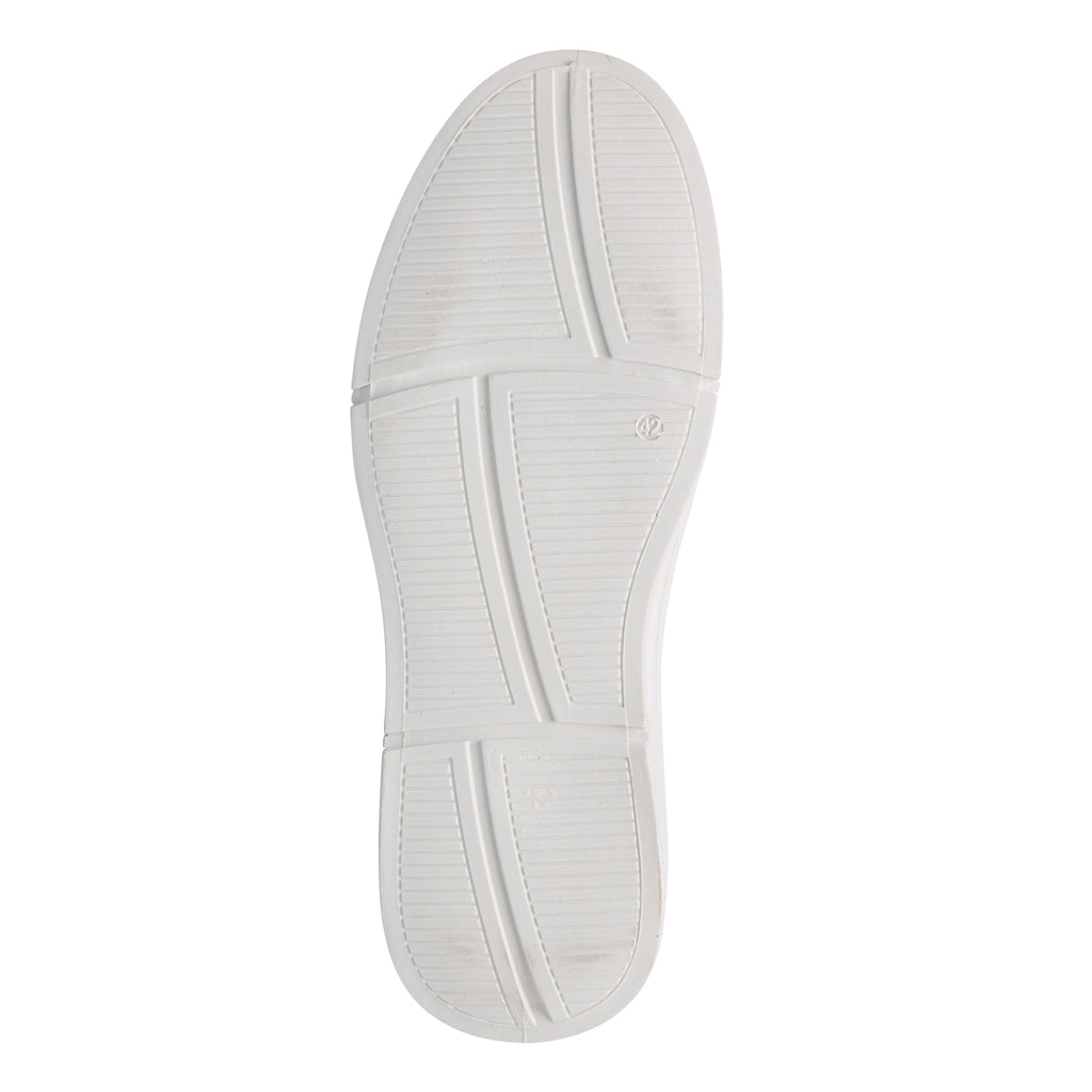 Sneakers bianche e beige da uomo con logo laterale Beverly Hills Polo Club