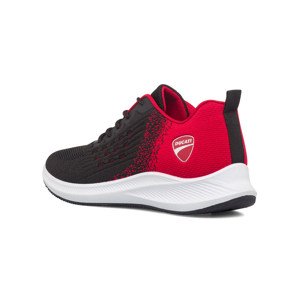Sneakers rosse e nere in mesh da uomo Ducati
