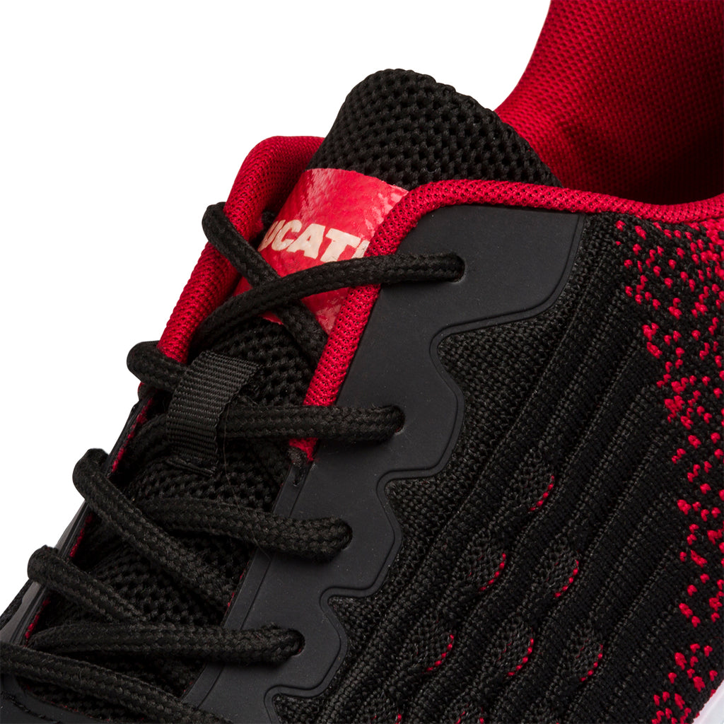 Sneakers rosse e nere in mesh da uomo Ducati
