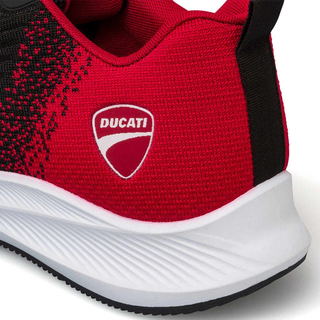 Sneakers rosse e nere in mesh da uomo Ducati