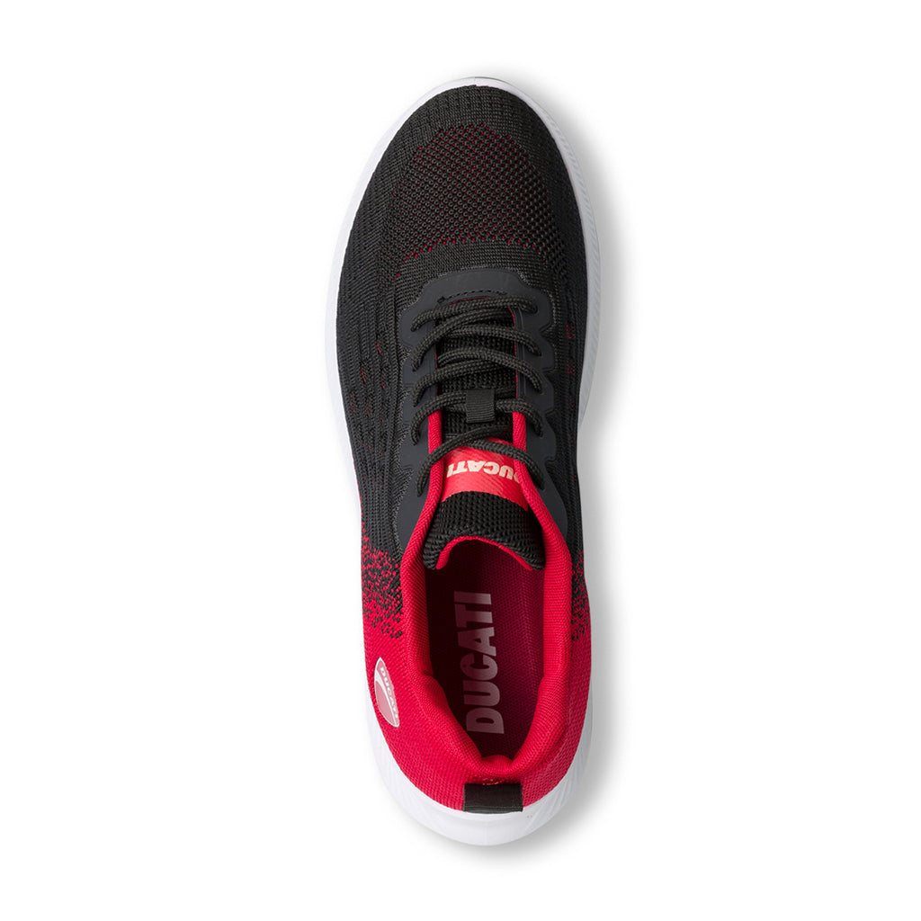 Sneakers rosse e nere in mesh da uomo Ducati