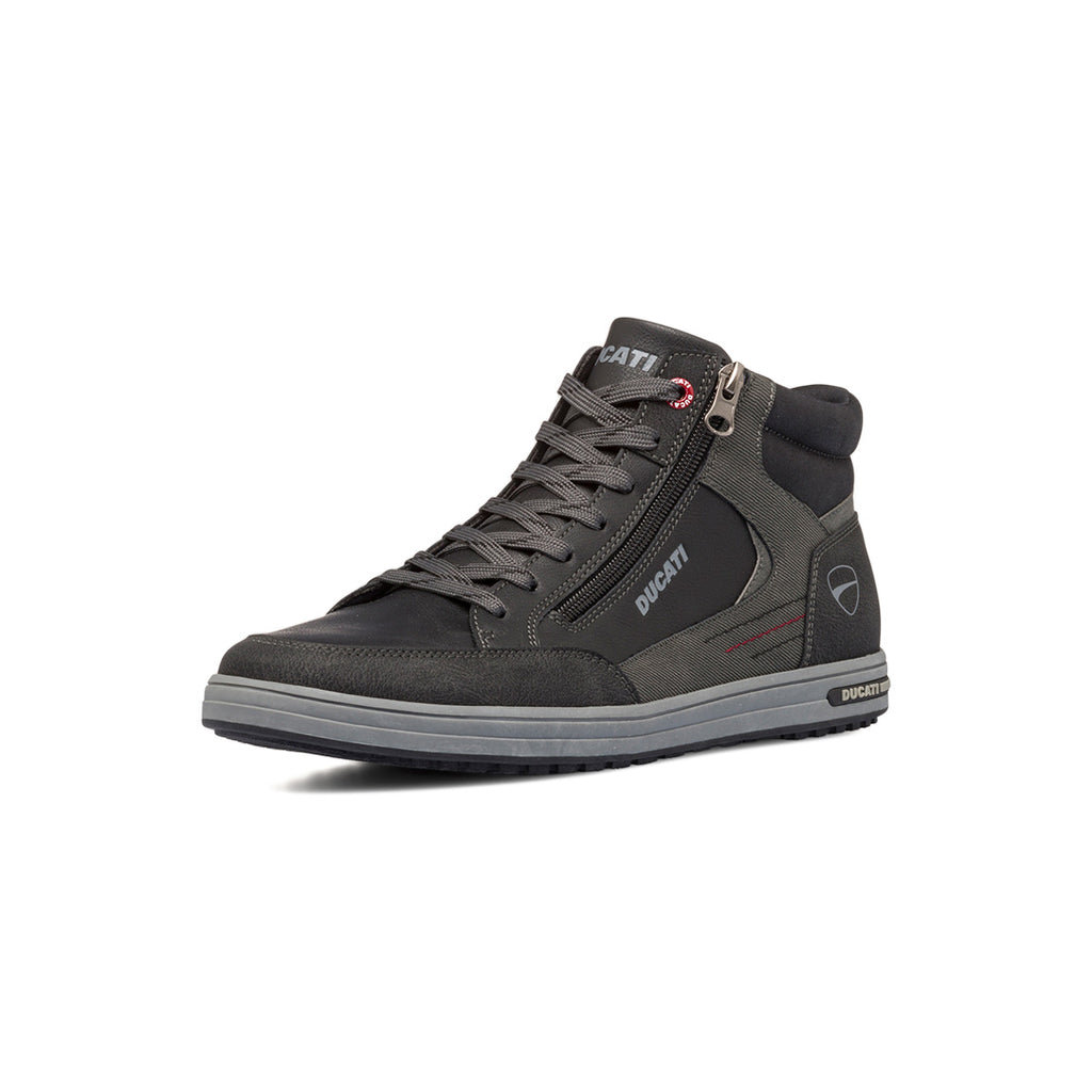 Sneakers alte nere da uomo con zip laterale Ducati