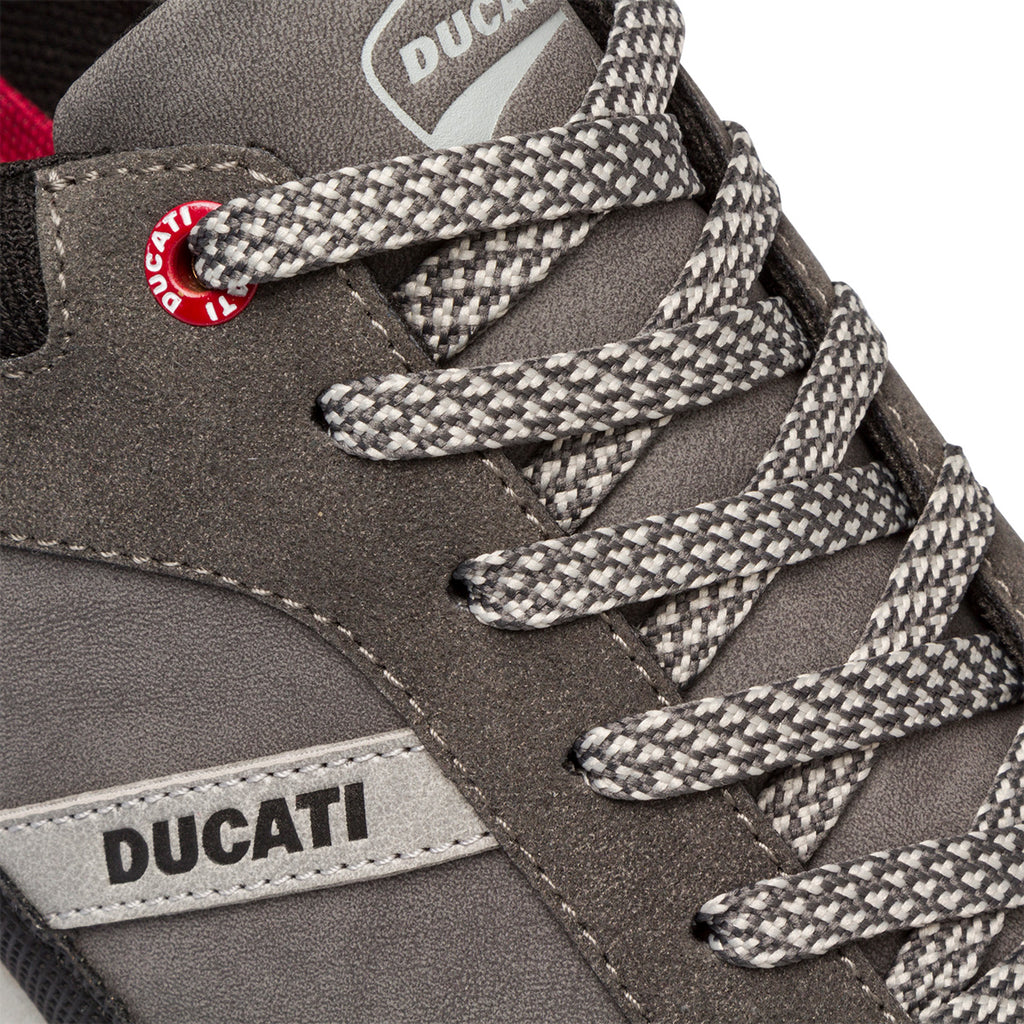 Sneakers grigie da uomo con logo laterale Ducati