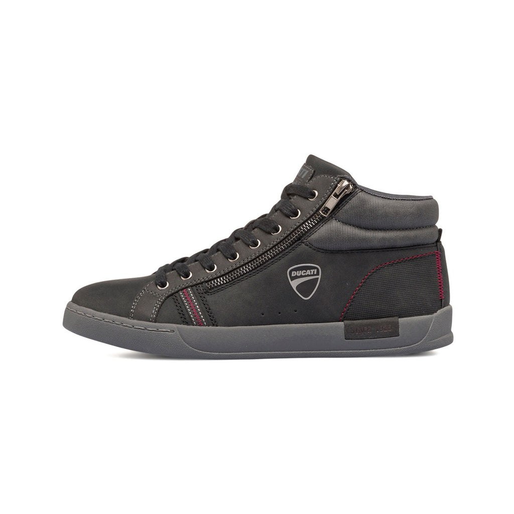 Sneakers alte nere da uomo con zip laterale Ducati