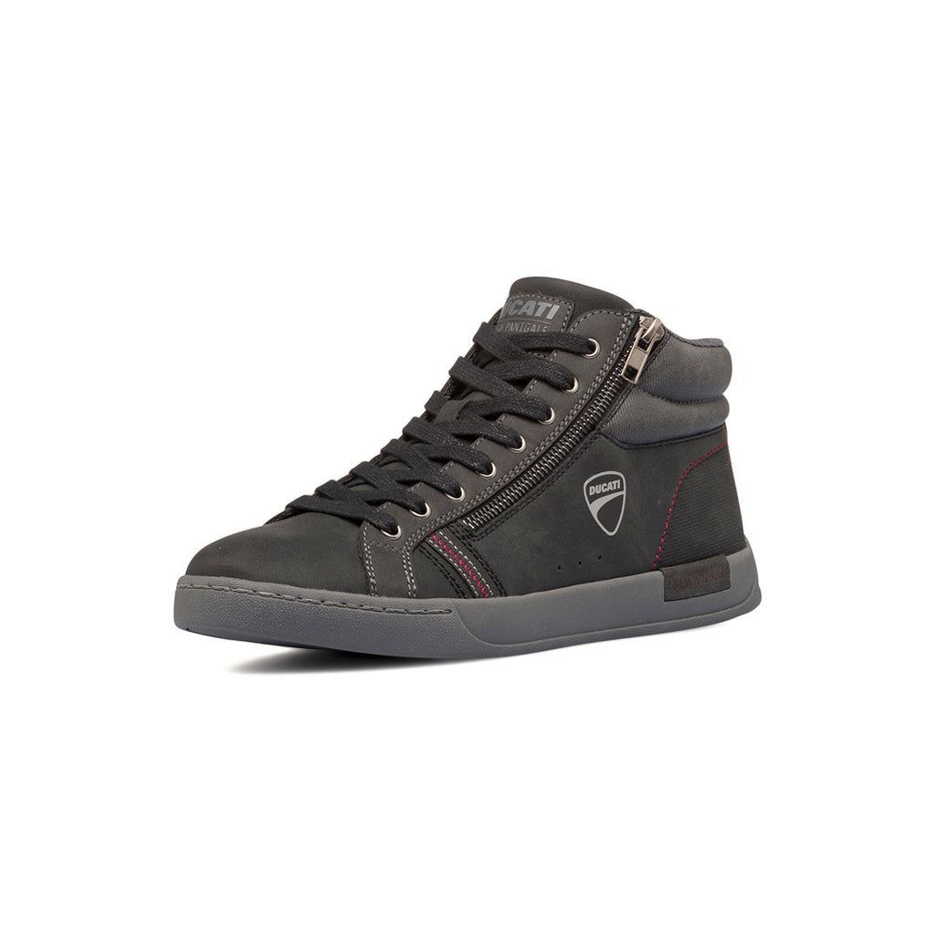 Sneakers alte nere da uomo con zip laterale Ducati