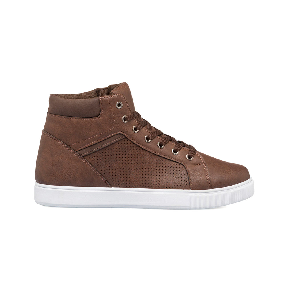 Sneakers alte marroni da uomo con collarino imbottito Patrick