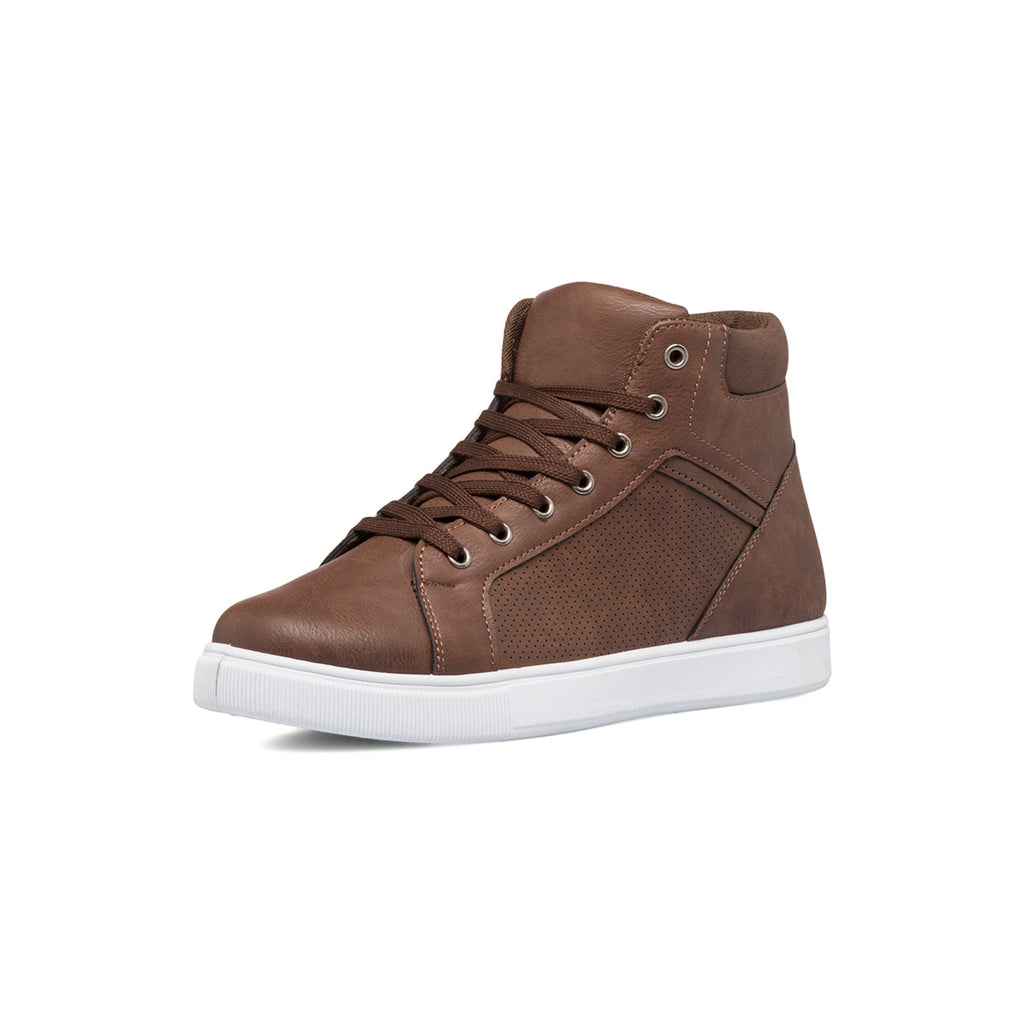 Sneakers alte marroni da uomo con collarino imbottito Patrick