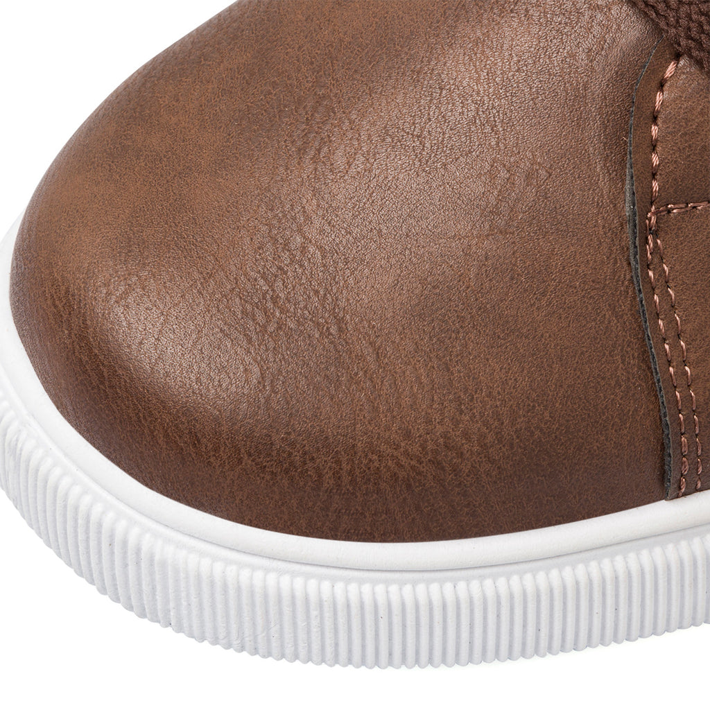 Sneakers alte marroni da uomo con collarino imbottito Patrick