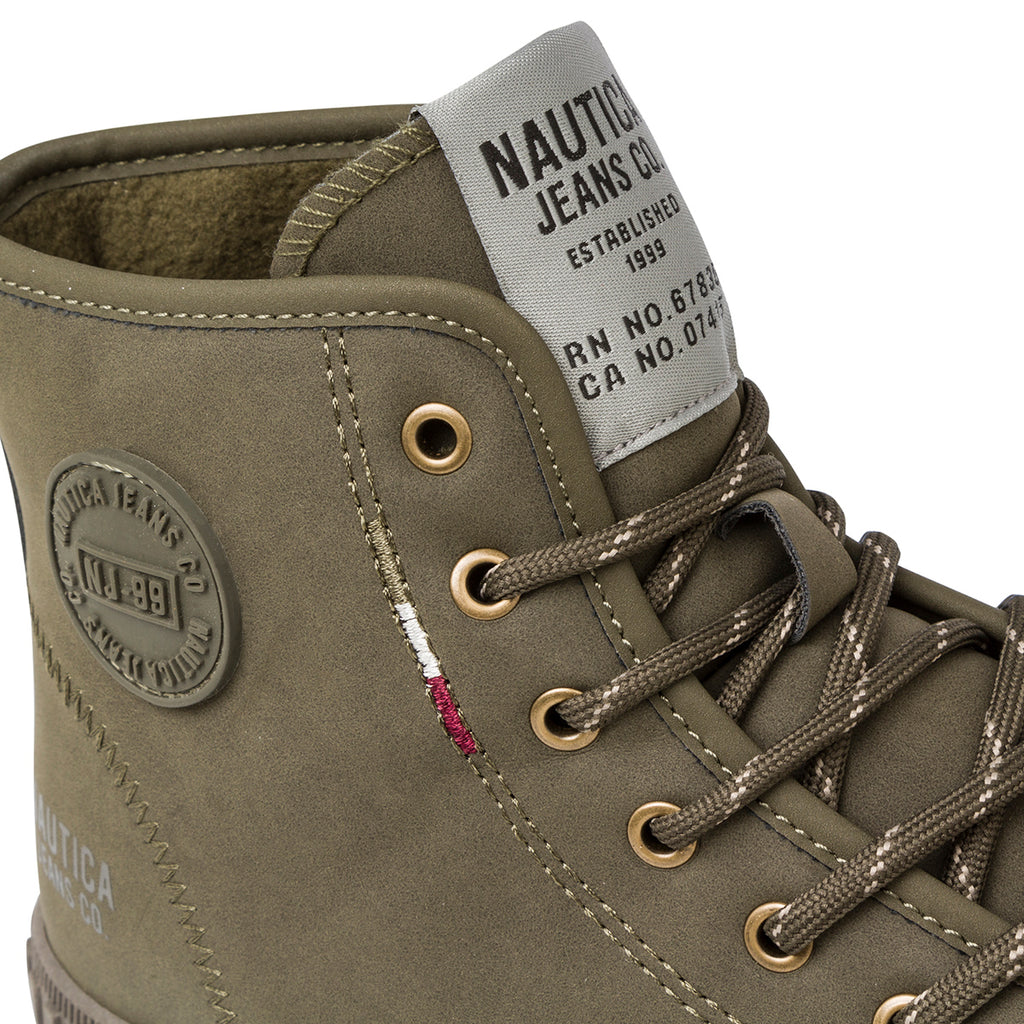 Sneakers alte verdi da uomo con suola carrarmato Nautica