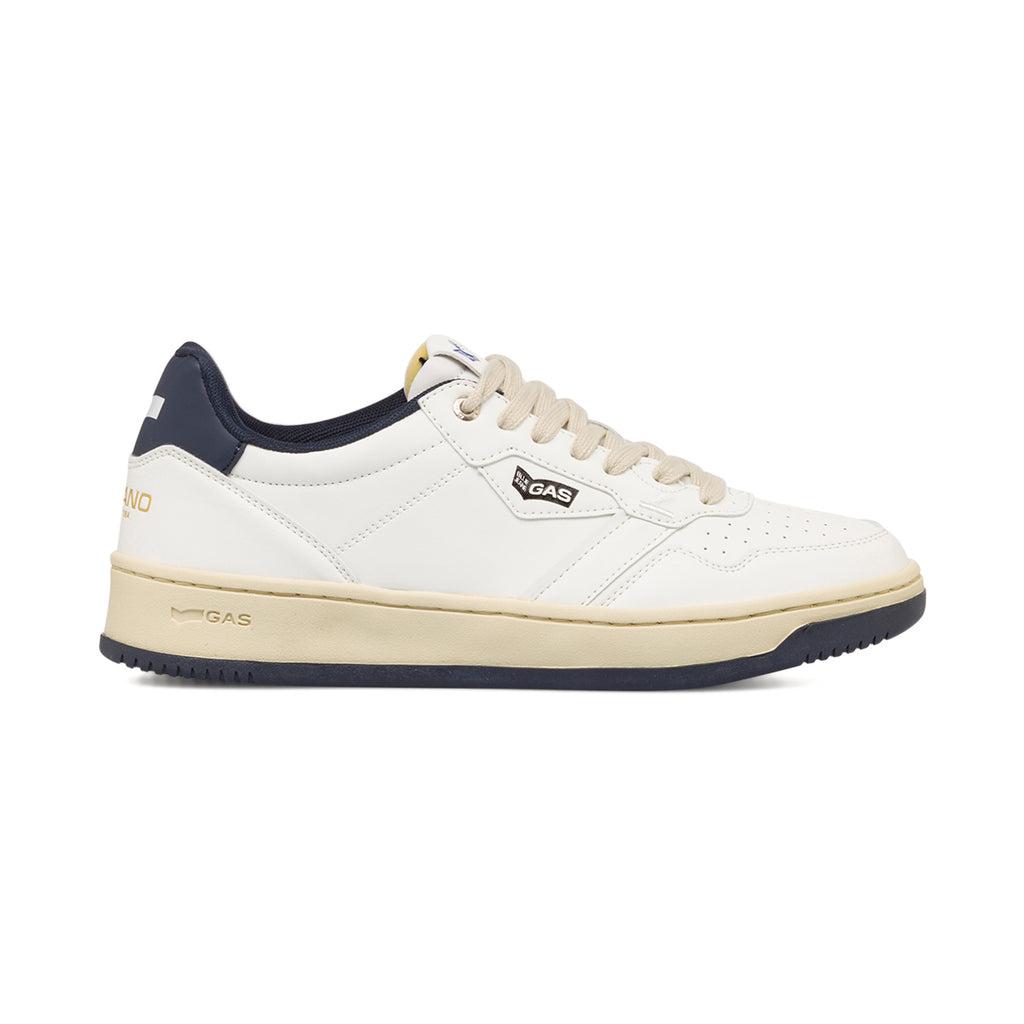 Sneakers bianche da uomo con logo laterale Gas