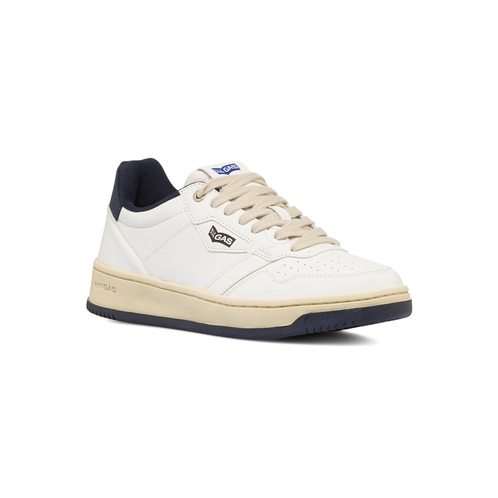 Sneakers bianche da uomo con logo laterale Gas
