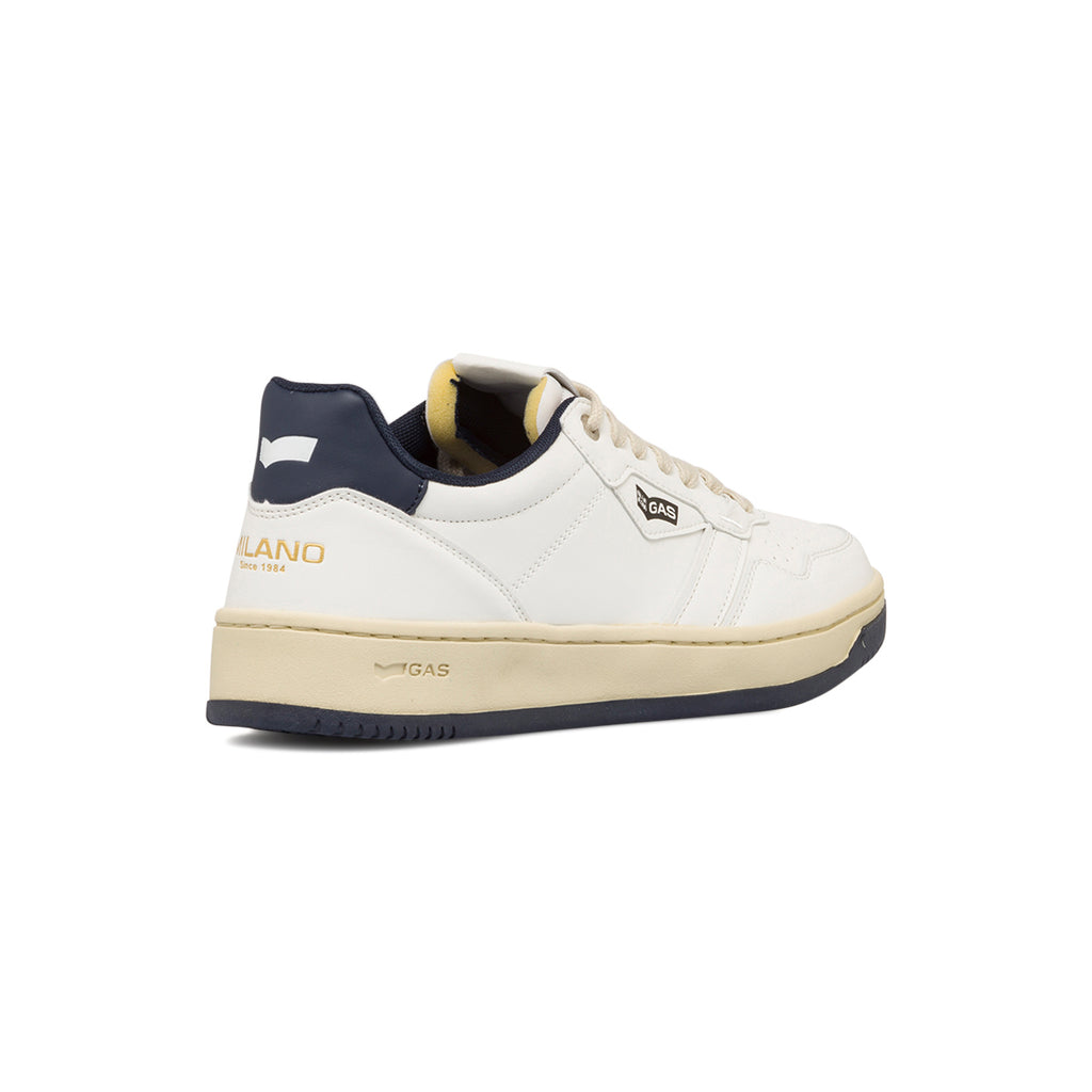 Sneakers bianche da uomo con logo laterale Gas