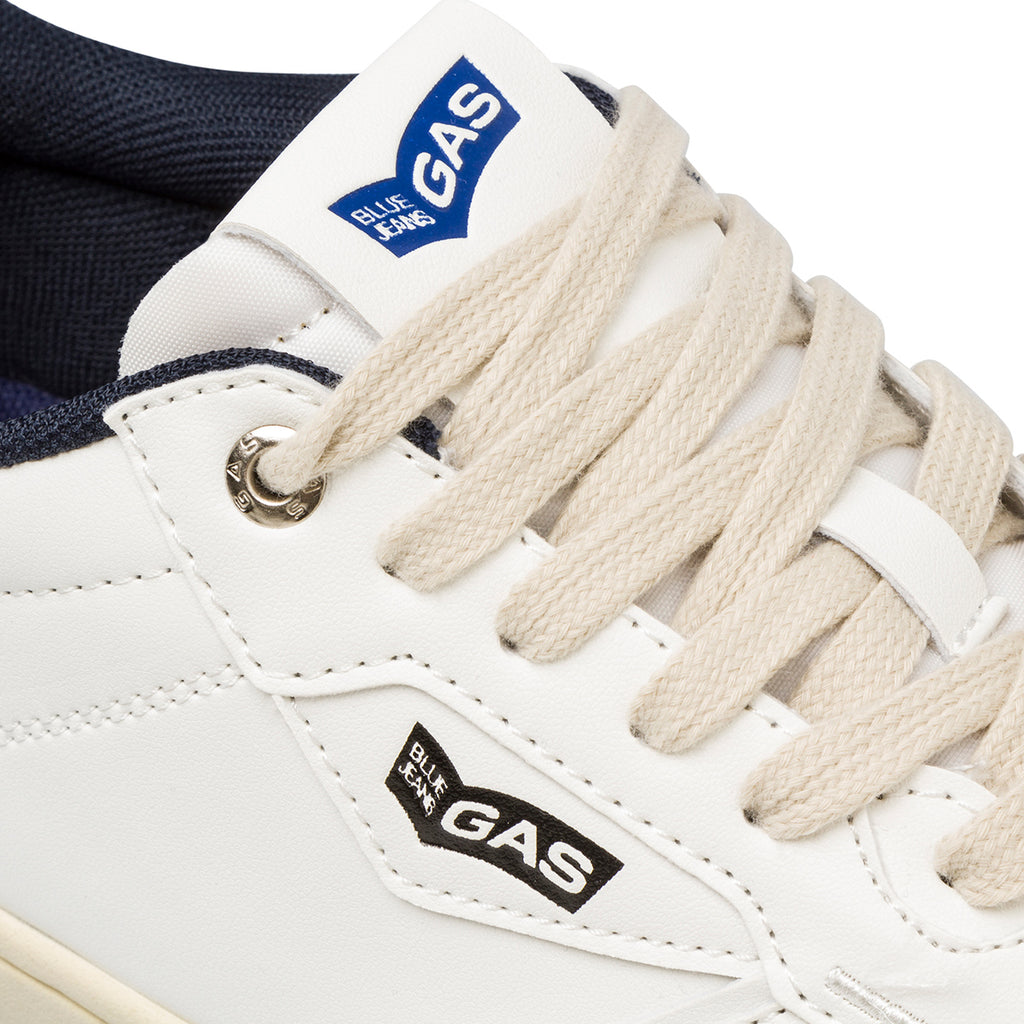 Sneakers bianche da uomo con logo laterale Gas