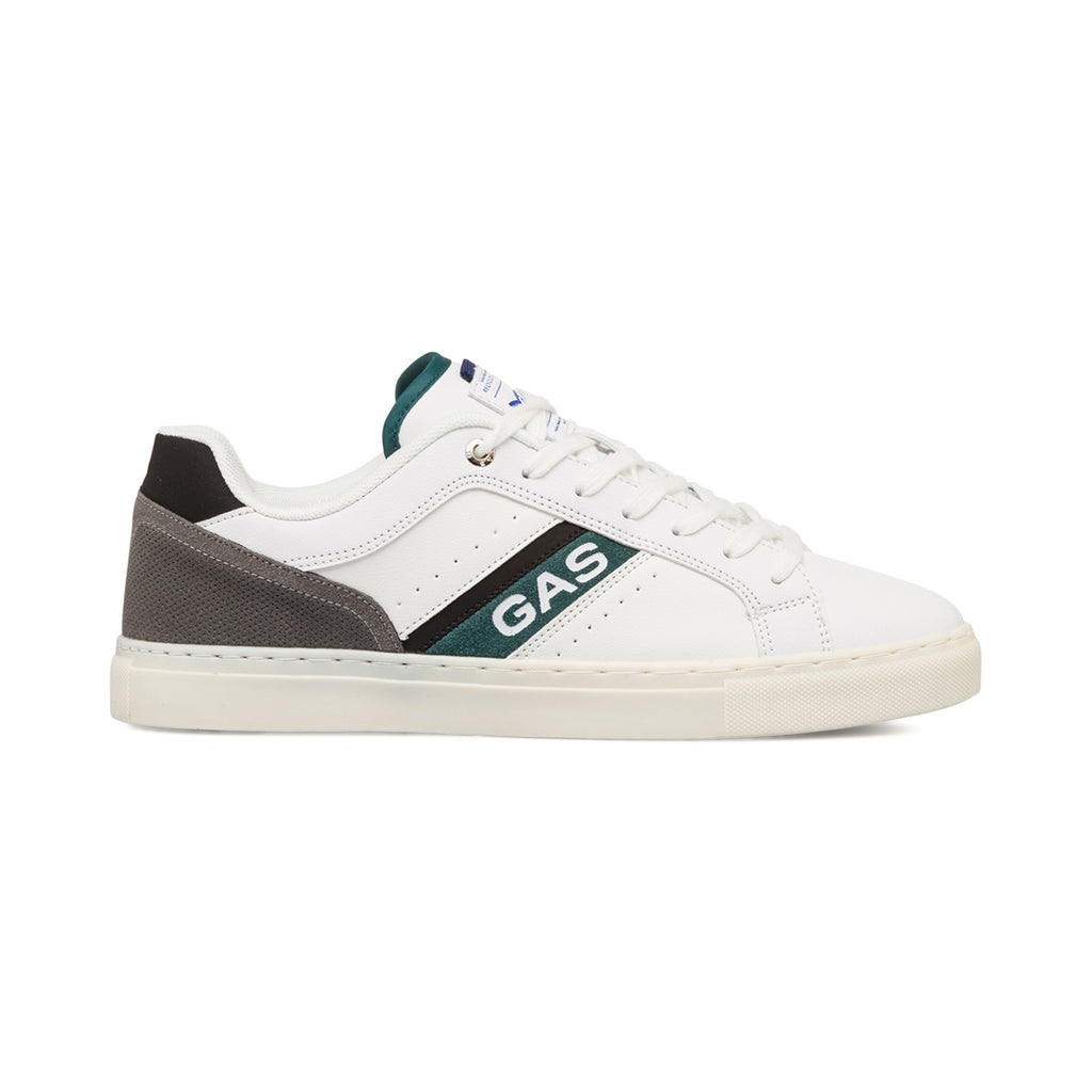 Sneakers bianche da uomo con logo laterale Gas