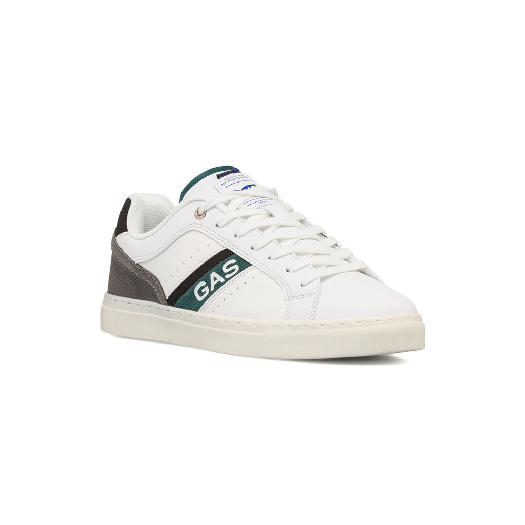 Sneakers bianche da uomo con logo laterale Gas
