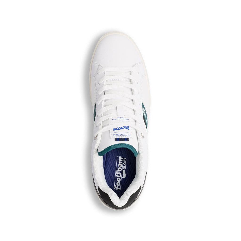 Sneakers bianche da uomo con logo laterale Gas