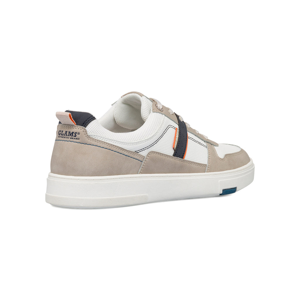 Sneakers bianche e beige da uomo Glams