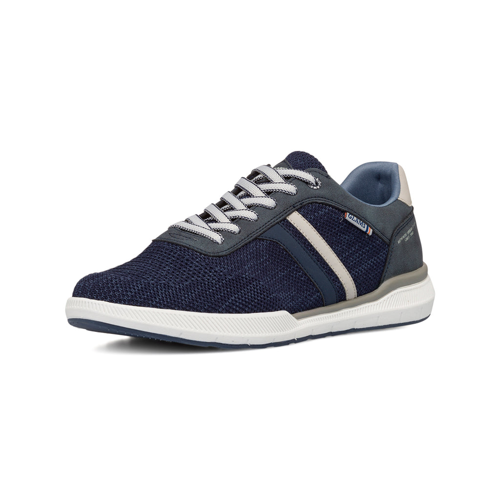 Sneakers blu da uomo in tessuto effetto jeans Glams