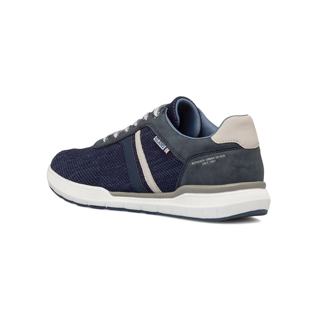 Sneakers blu da uomo in tessuto effetto jeans Glams