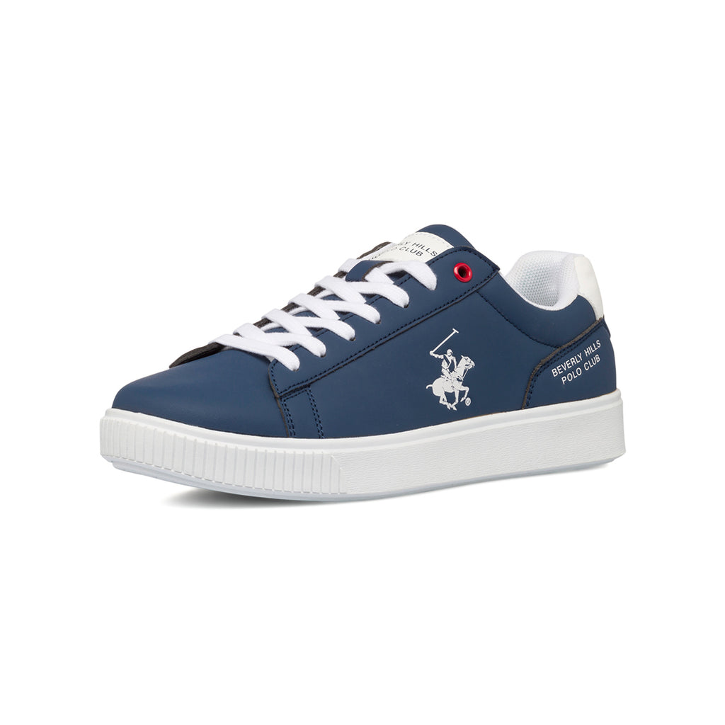 Sneakers blu da uomo con logo laterale Beverly Hills Polo Club