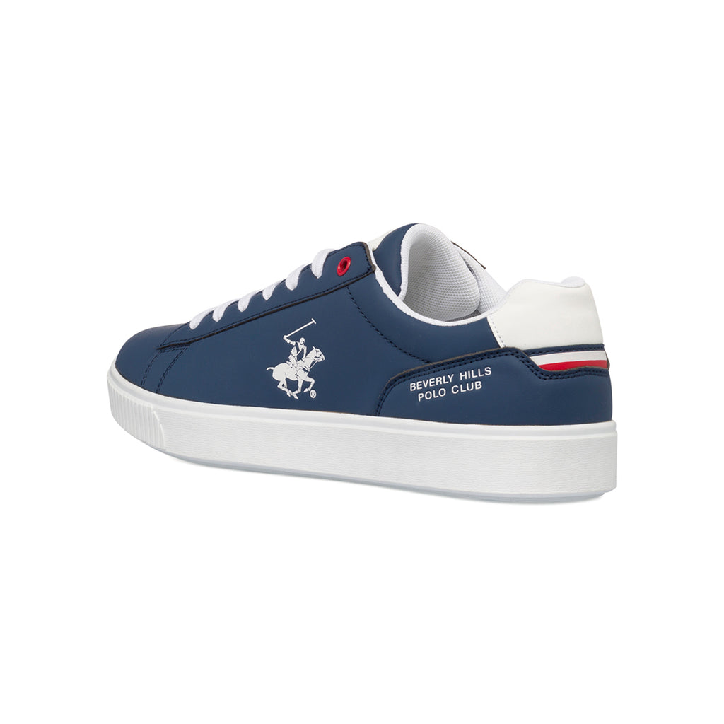 Sneakers blu da uomo con logo laterale Beverly Hills Polo Club