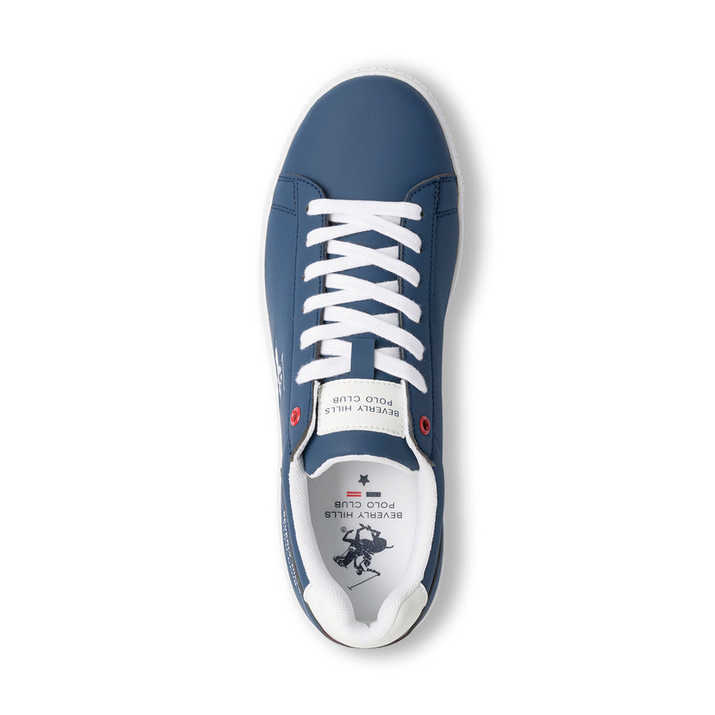 Sneakers blu da uomo con logo laterale Beverly Hills Polo Club