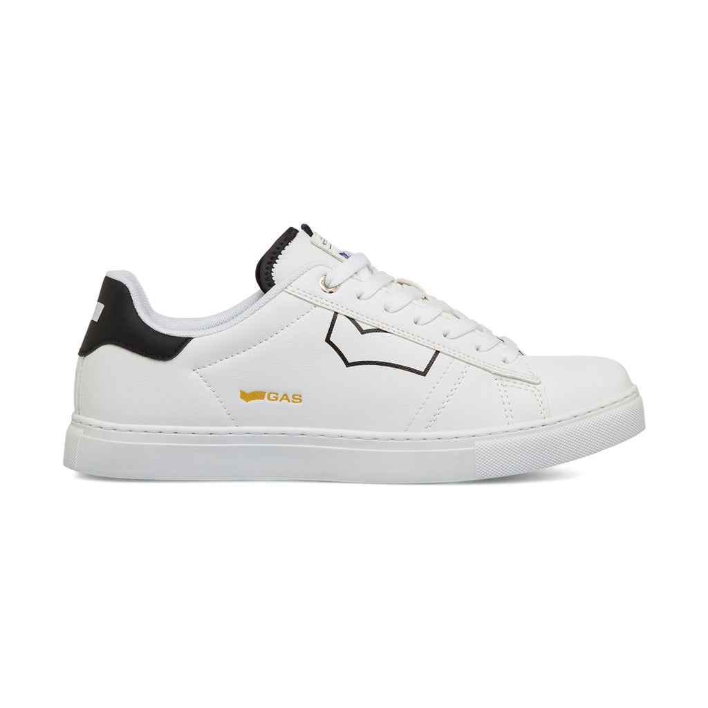 Sneakers bianche da uomo con logo laterale Gas Micol