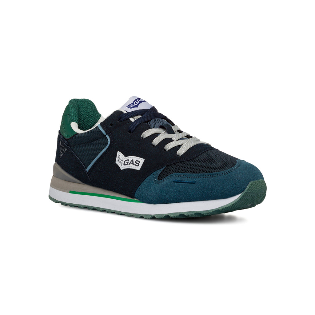 Sneakers blu navy da uomo con logo laterale Gas Alba