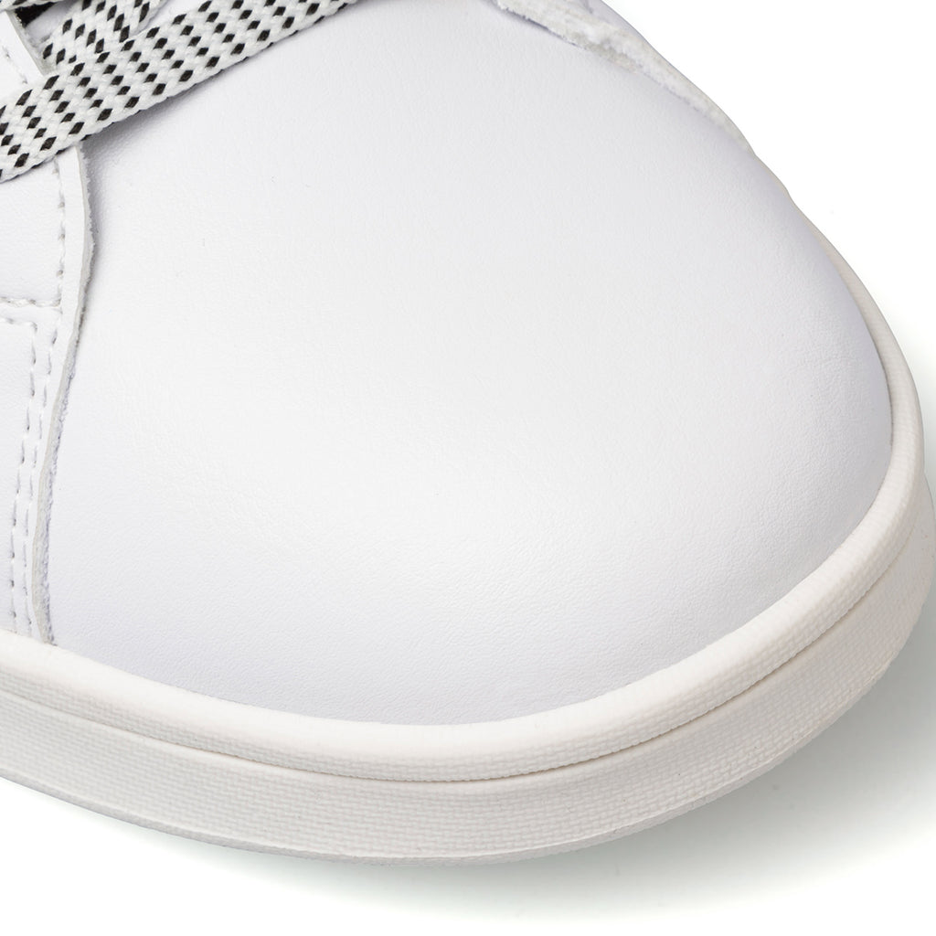 Sneakers bianche da uomo con dettaglio rossonero Ducati