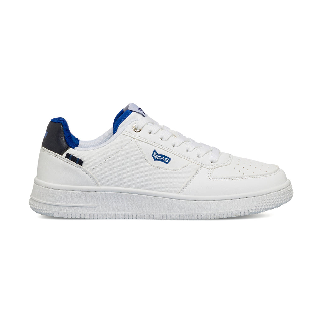 Sneakers bianche da uomo con logo laterale Gas