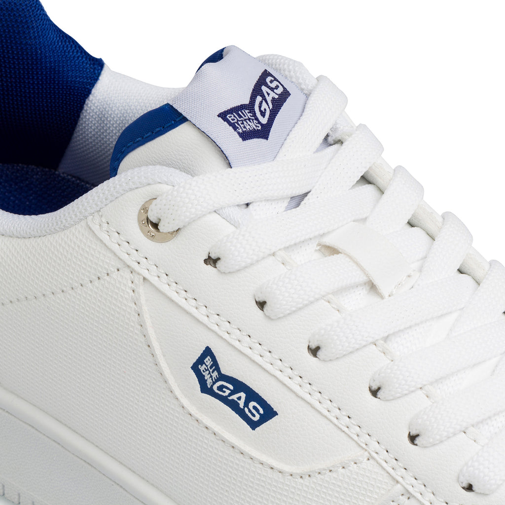 Sneakers bianche da uomo con logo laterale Gas