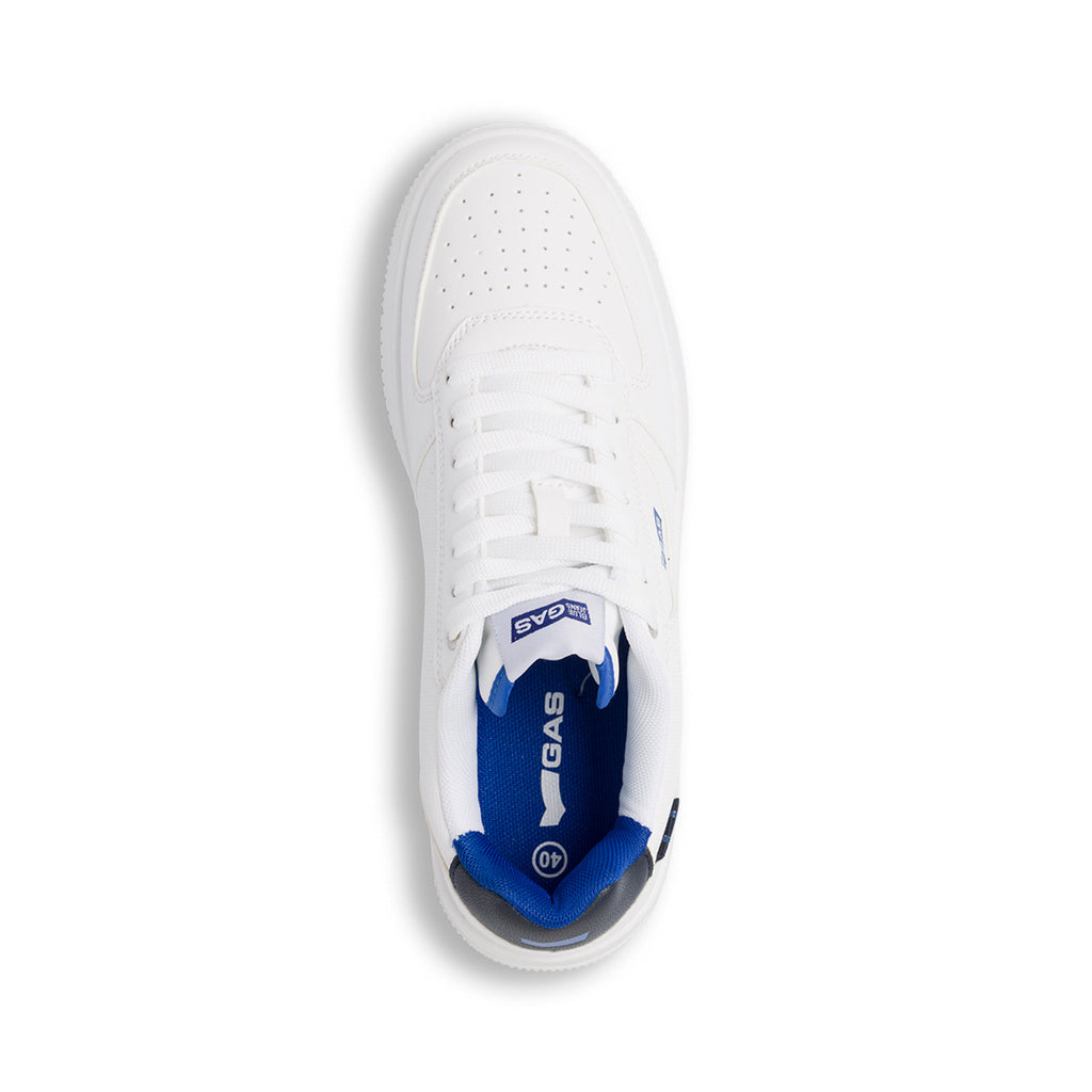 Sneakers bianche da uomo con logo laterale Gas