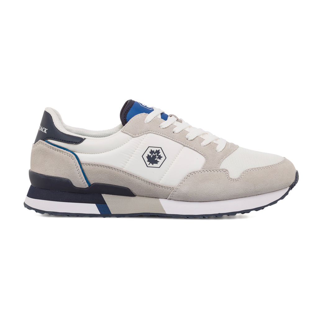 Sneakers bianche e grigie da uomo con logo laterale Lumberjack Wilson