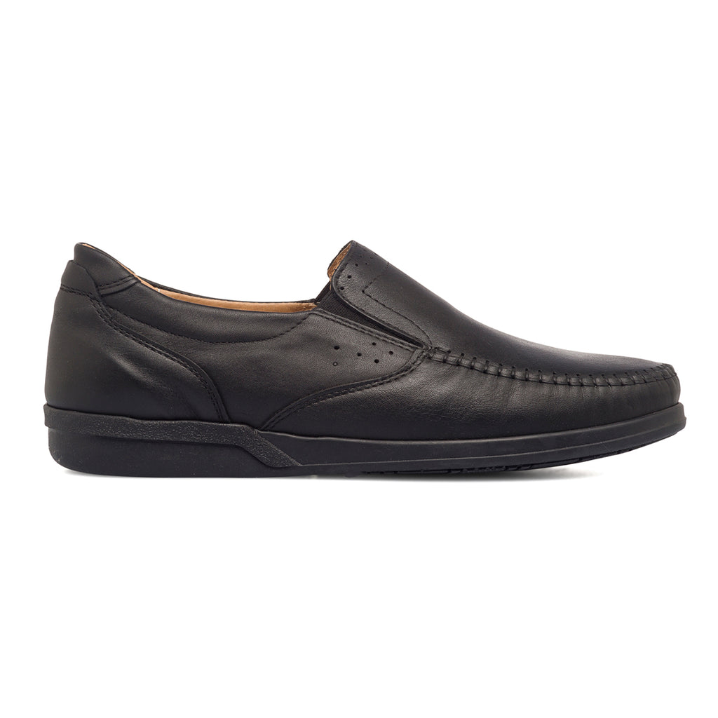 Slip-on comfort nere in pelle da uomo Formawell