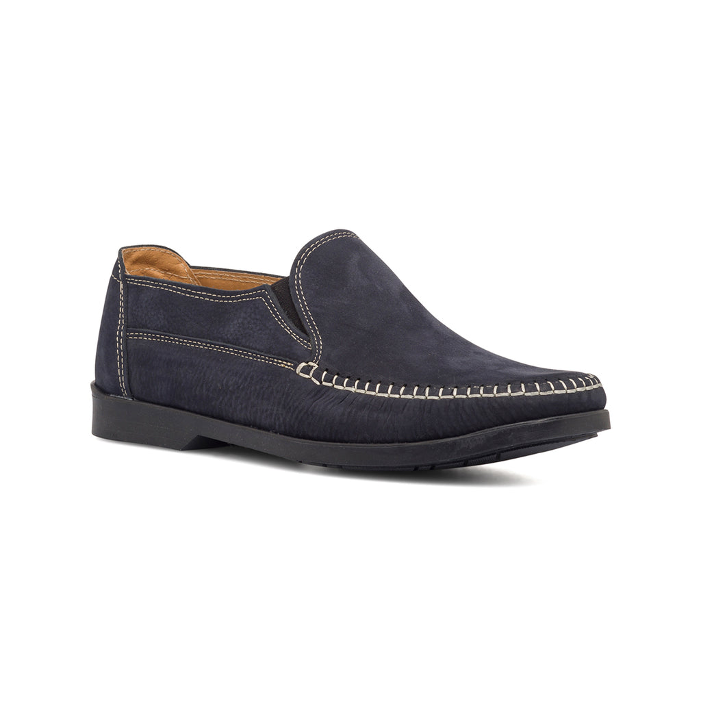 Slip-on comfort blu in pelle da uomo Formawell