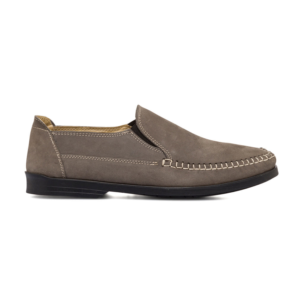 Slip-on comfort grigie in pelle da uomo Formawell