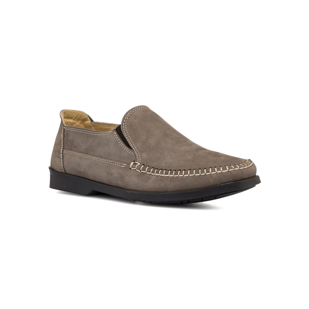 Slip-on comfort grigie in pelle da uomo Formawell