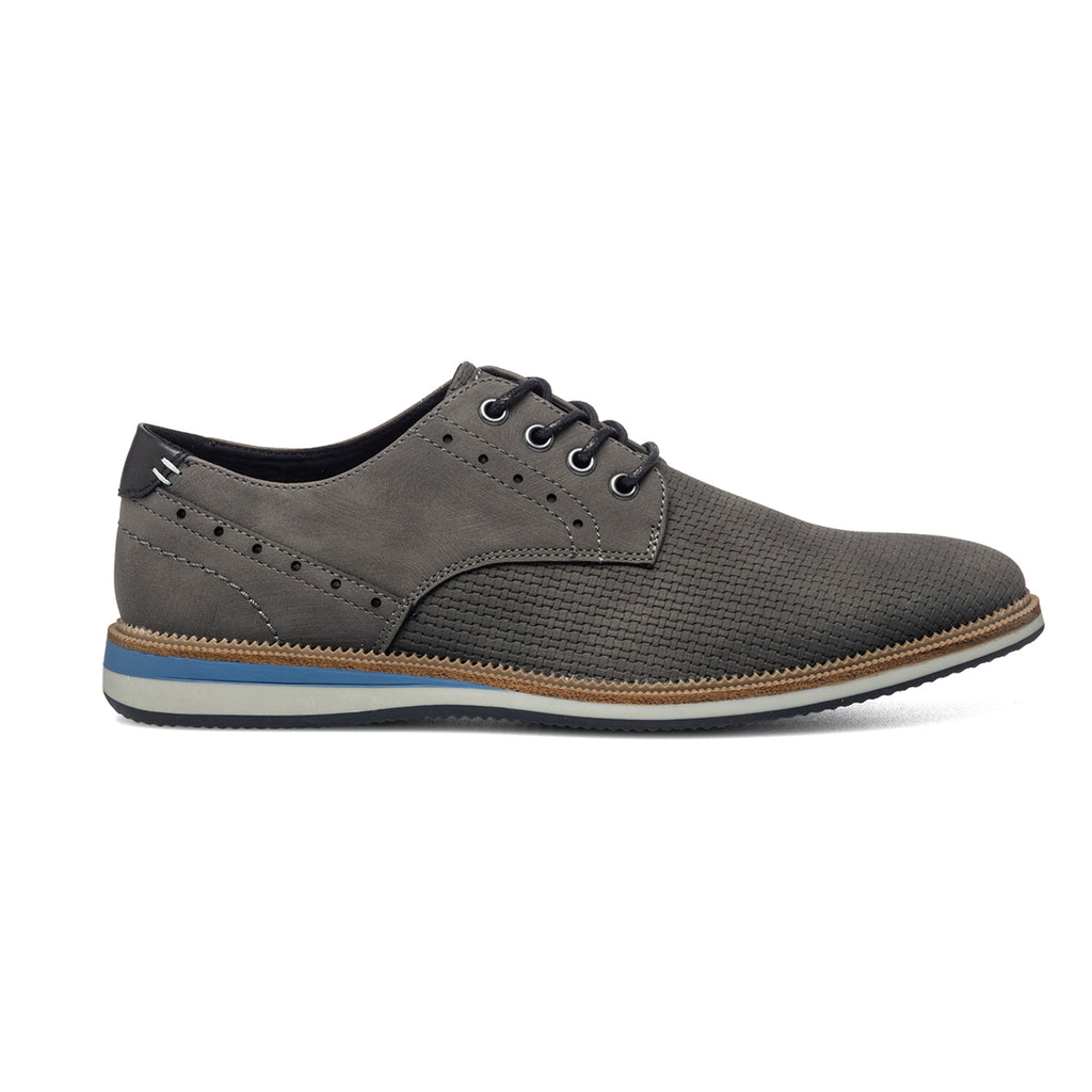 Stringate casual grigie con dettagli traforati Patrick