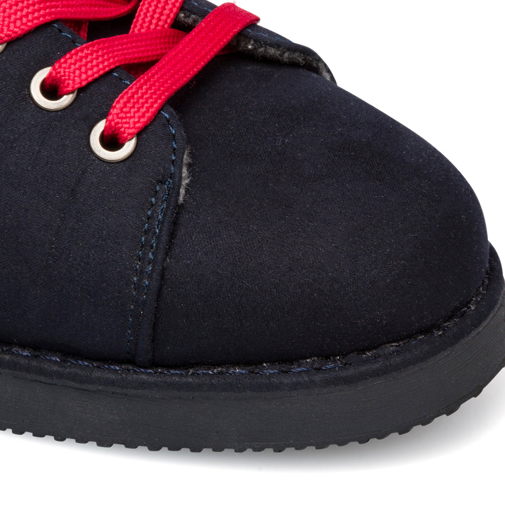 Sneakers alte blu con lacci a contrasto Riflessi Urbani