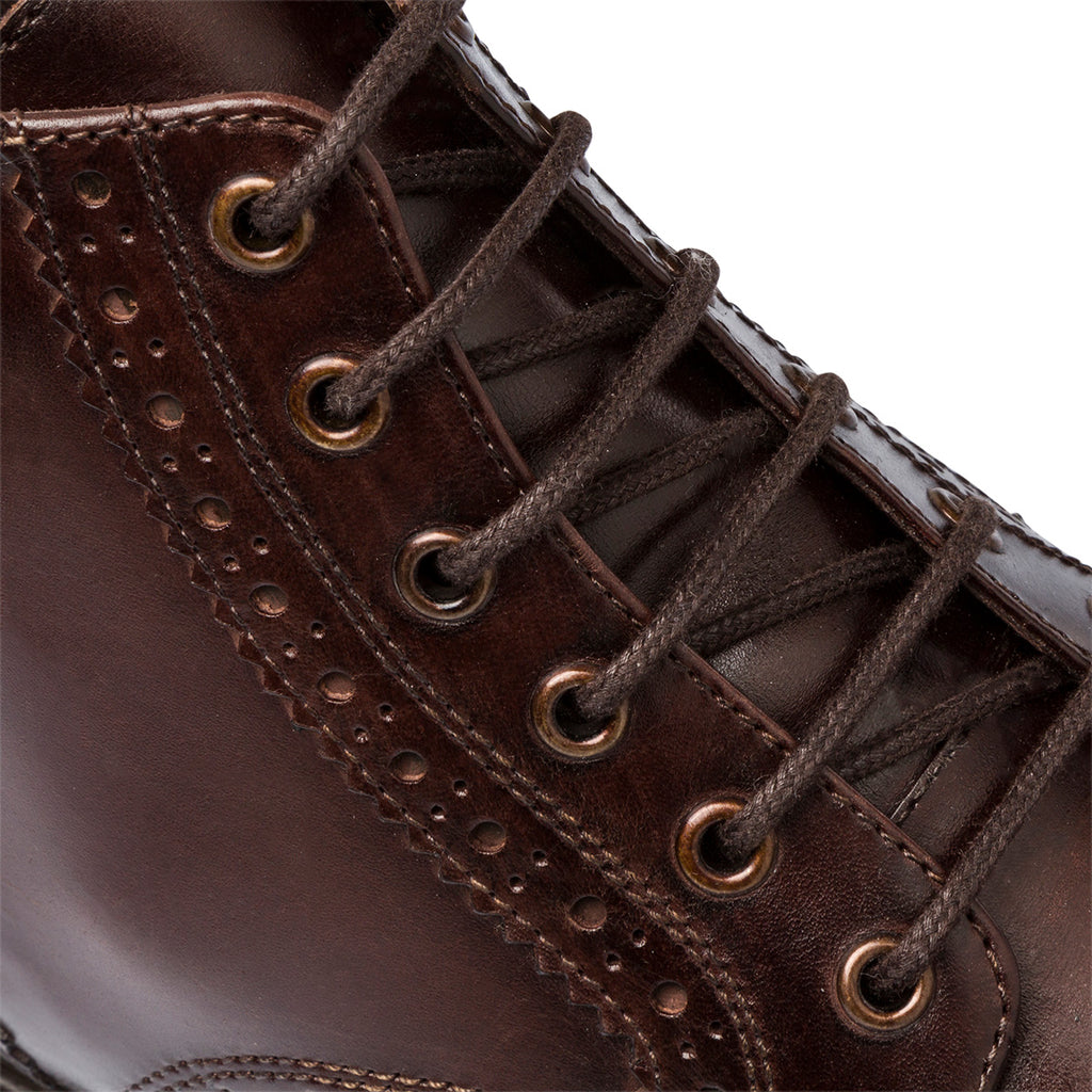 Stivaletti eleganti in pelle marroni da uomo con dettagli brogue La Cuoieria