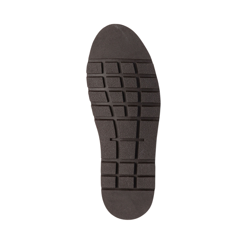 Sneakers alte in pelle marrone scuro da uomo con lacci bicolore Primopiano