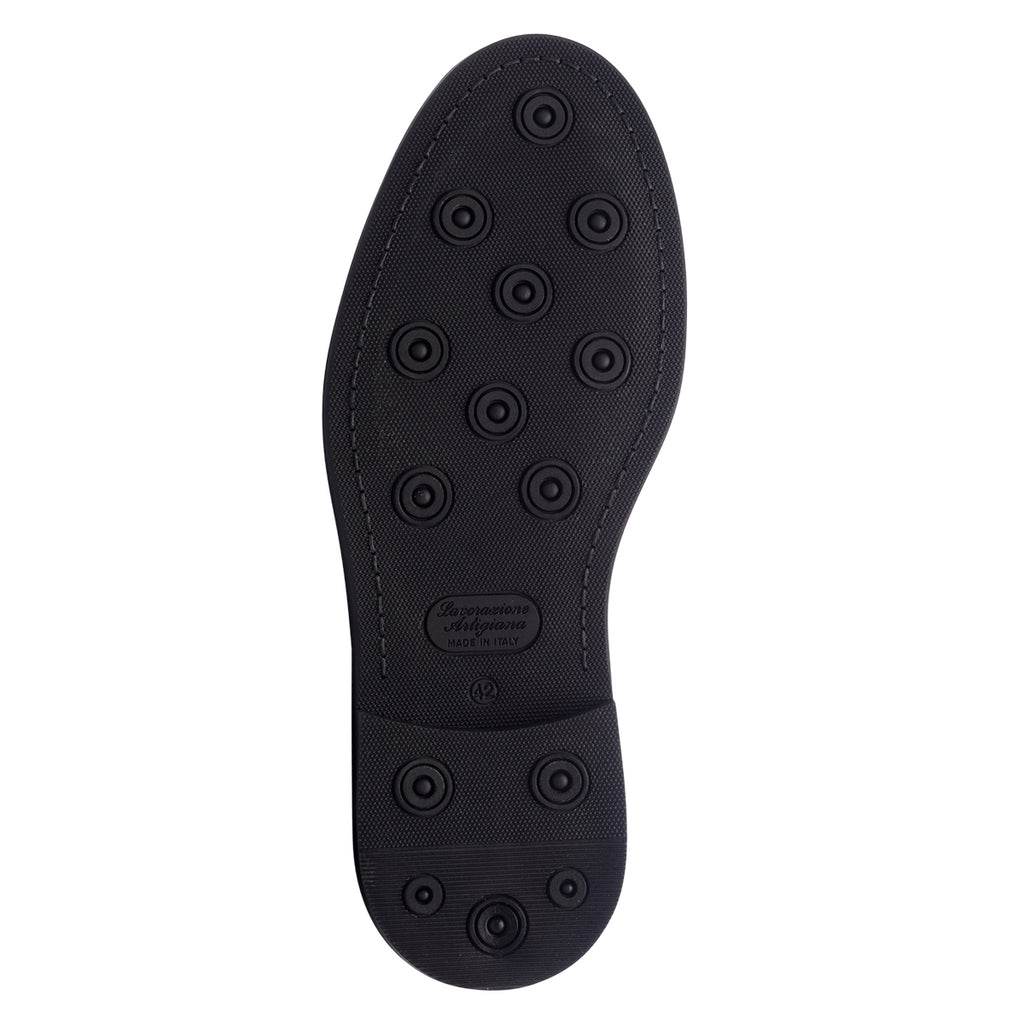 Stivaletti con elastici neri in pelle da uomo Primopiano