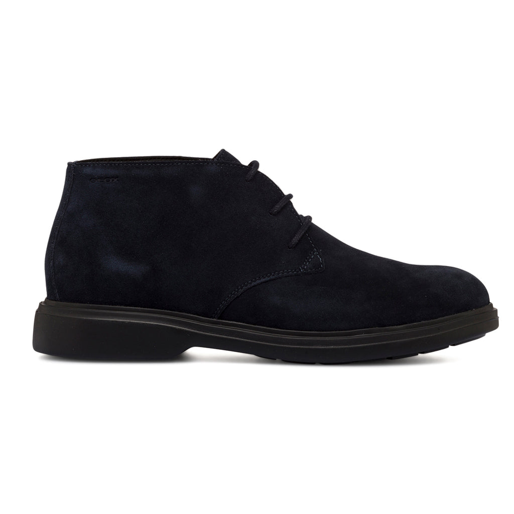 Polacchine blu scuro in pelle scamosciata da uomo Geox Ottavio