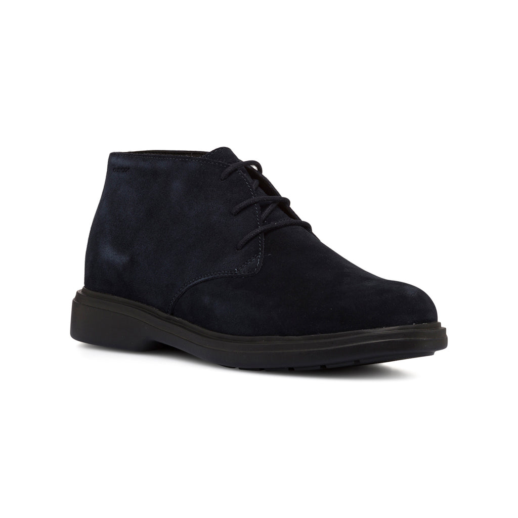 Polacchine blu scuro in pelle scamosciata da uomo Geox Ottavio