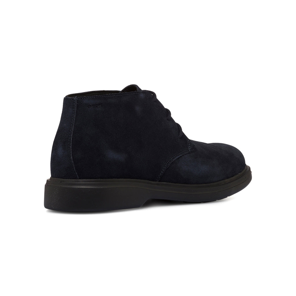 Polacchine blu scuro in pelle scamosciata da uomo Geox Ottavio