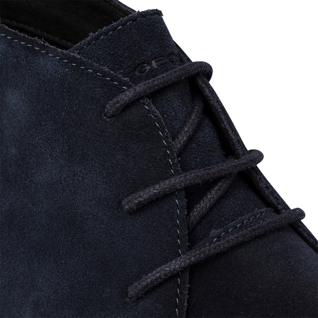 Polacchine blu scuro in pelle scamosciata da uomo Geox Ottavio