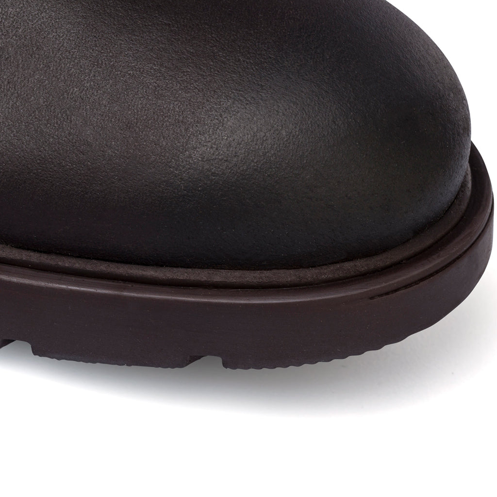 Stivaletti con elastici marrone scuro da uomo in pelle con doppio tirante Lumberjack Charlie