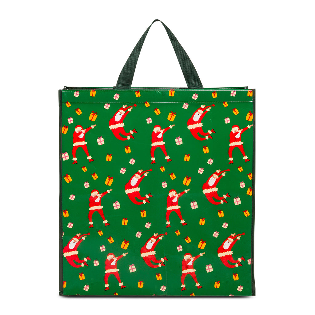 Shopper natalizia grande verde in TNT